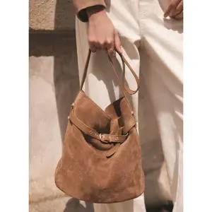 Mint Velvet Maci Tan Suede Bucket Bag